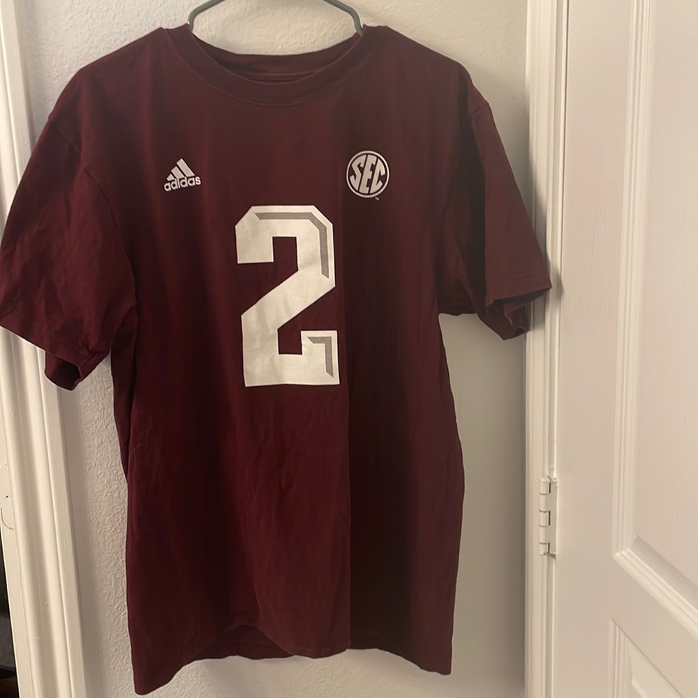 Johnny Manziel Texas A&M Jersey T-Shirt -Large